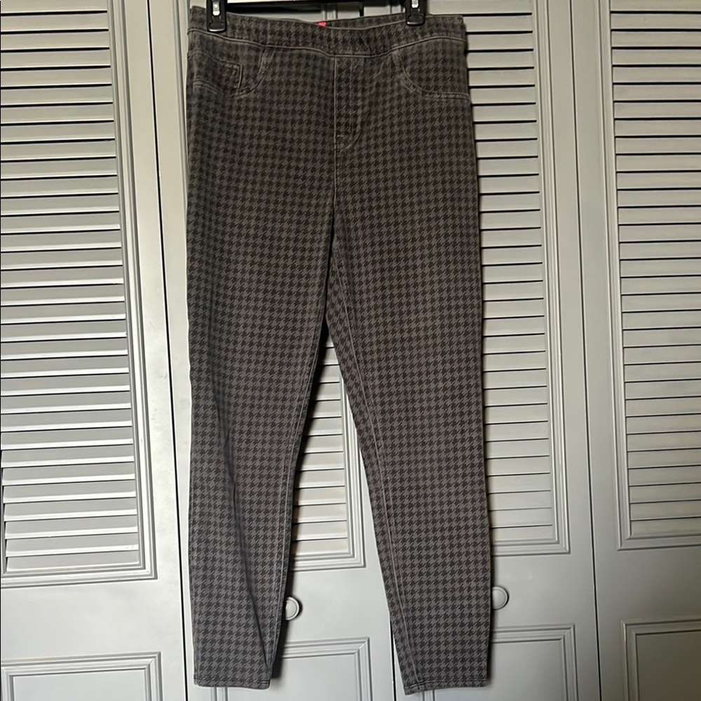 SPANX : Gray Houndstooth Leggings - XL